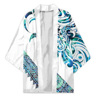 Kahui Whetu Paua shell Kowhaiwhai Taniko Personalised Kimono Turtle Tattoo Maori Tribal Style LT9 Unisex Blue - Polynesian Pride