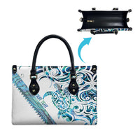 Kahui Whetu Paua shell Kowhaiwhai Taniko Personalised Leather Bag Turtle Tattoo Maori Tribal Style LT9 - Polynesian Pride