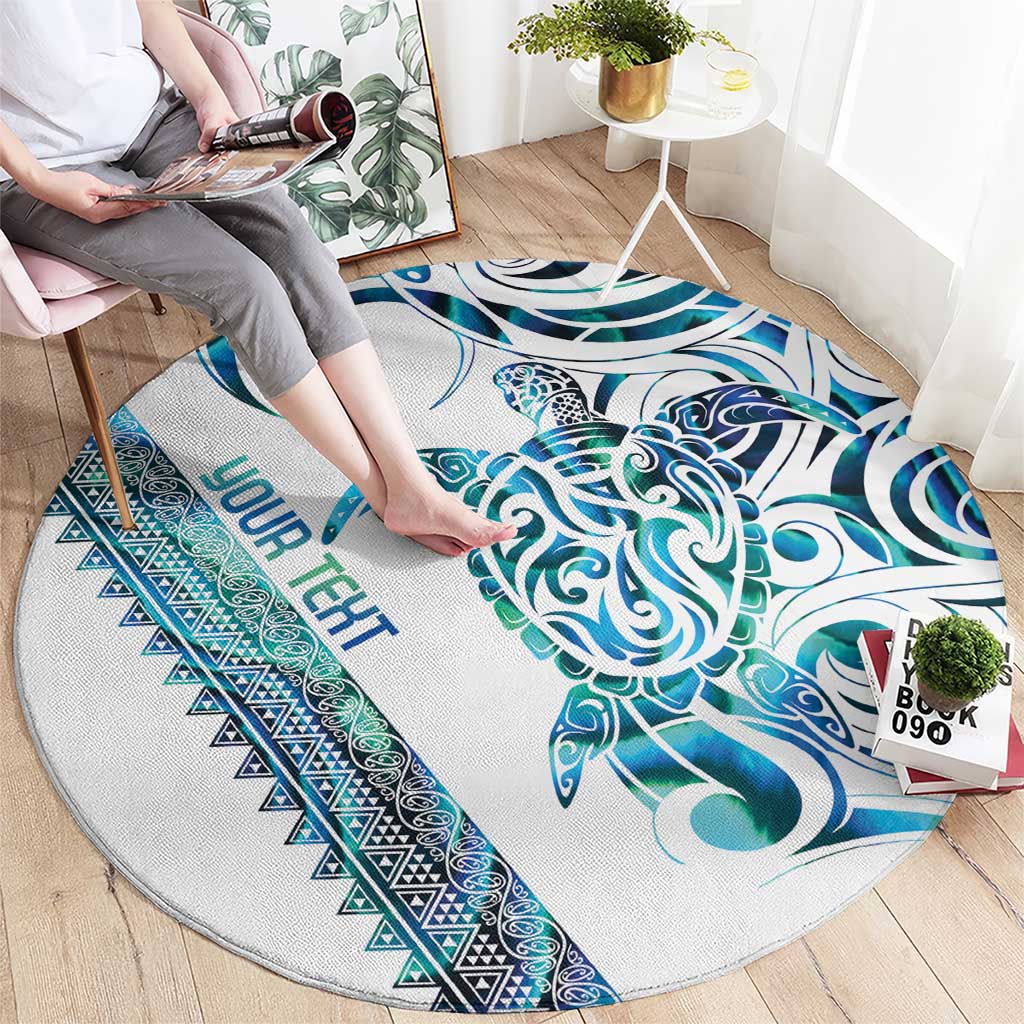 Kahui Whetu Paua shell Kowhaiwhai Taniko Personalised Round Carpet Turtle Tattoo Maori Tribal Style LT9 - Polynesian Pride