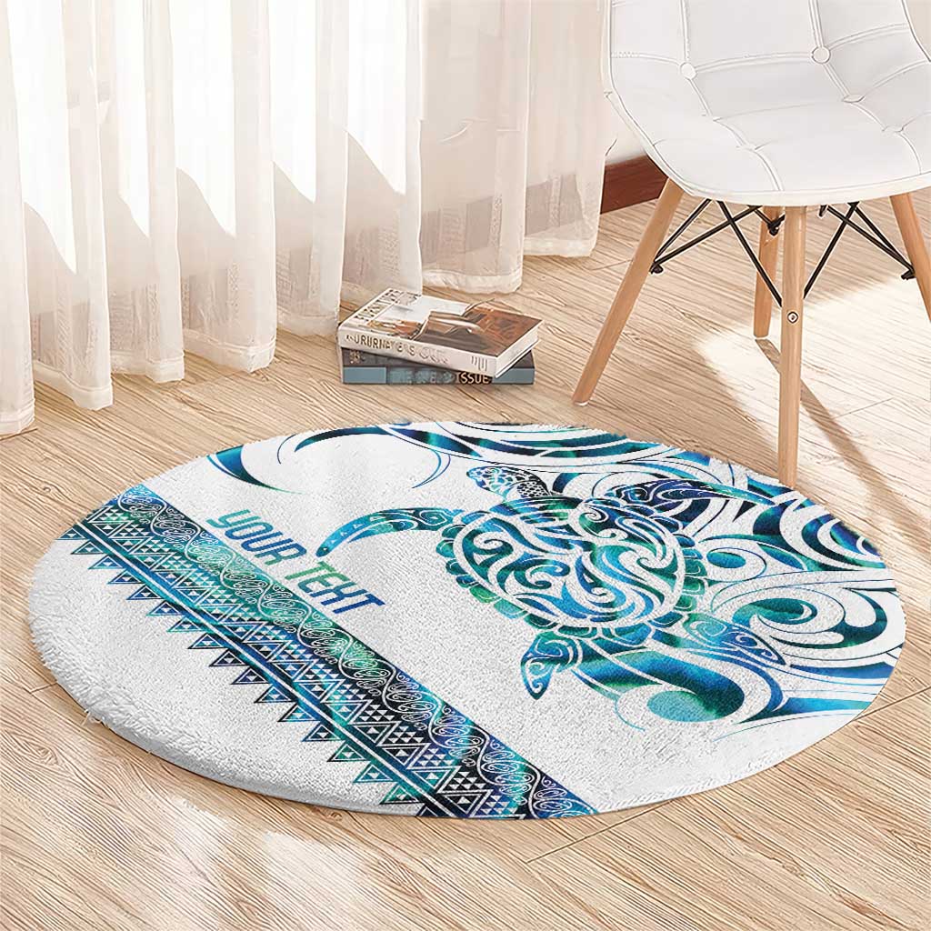 Kahui Whetu Paua shell Kowhaiwhai Taniko Personalised Round Carpet Turtle Tattoo Maori Tribal Style LT9 - Polynesian Pride