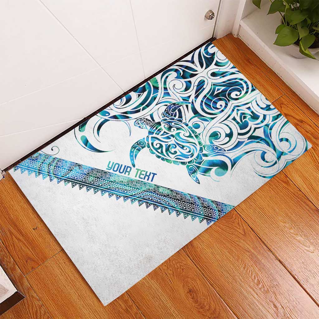 Kahui Whetu Paua shell Kowhaiwhai Taniko Personalised Rubber Doormat Turtle Tattoo Maori Tribal Style LT9 - Polynesian Pride