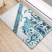 Kahui Whetu Paua shell Kowhaiwhai Taniko Personalised Rubber Doormat Turtle Tattoo Maori Tribal Style LT9 - Polynesian Pride