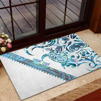 Kahui Whetu Paua shell Kowhaiwhai Taniko Personalised Rubber Doormat Turtle Tattoo Maori Tribal Style LT9 - Polynesian Pride