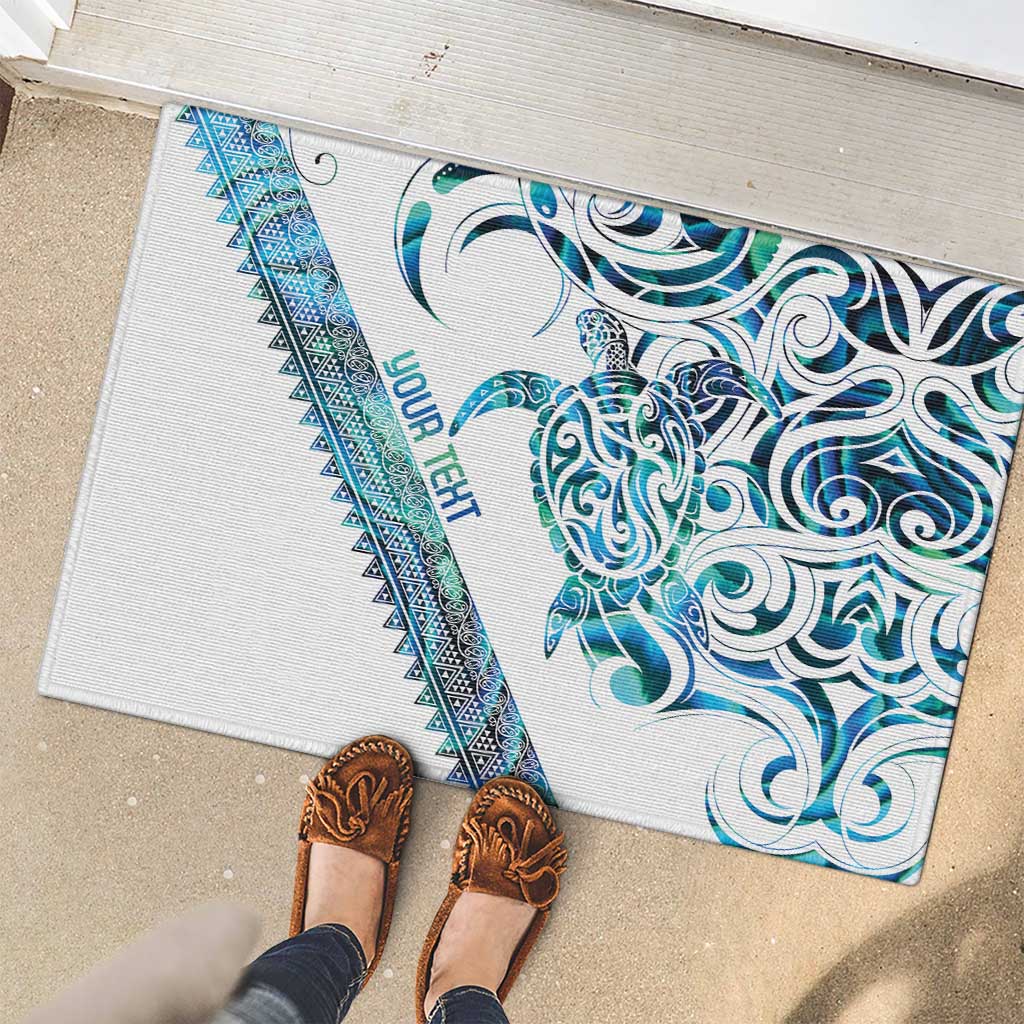 Kahui Whetu Paua shell Kowhaiwhai Taniko Personalised Rubber Doormat Turtle Tattoo Maori Tribal Style LT9 - Polynesian Pride