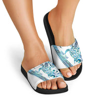 Kahui Whetu Paua shell Kowhaiwhai Taniko Personalised Slide Sandals Turtle Tattoo Maori Tribal Style LT9 - Polynesian Pride