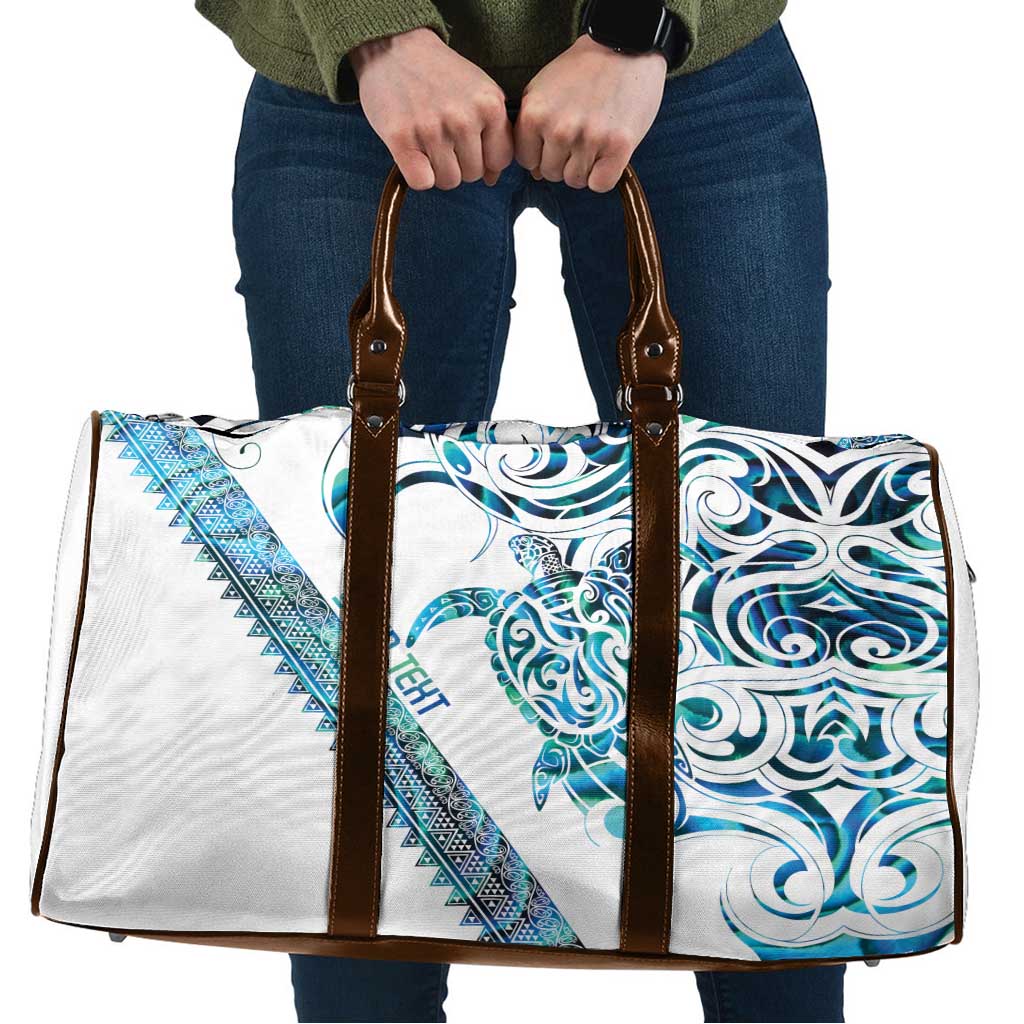 Kahui Whetu Paua shell Kowhaiwhai Taniko Personalised Travel Bag Turtle Tattoo Maori Tribal Style