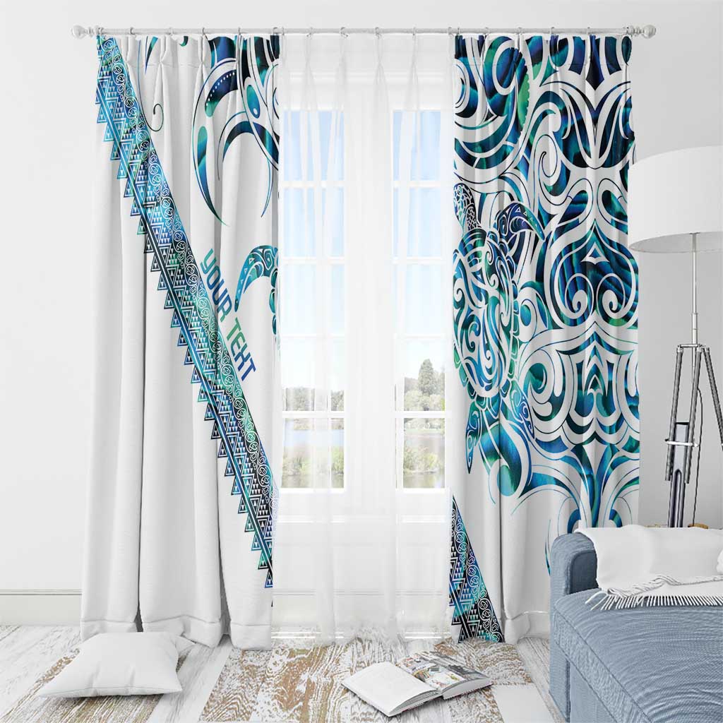 Kahui Whetu Paua shell Kowhaiwhai Taniko Personalised Window Curtain Turtle Tattoo Maori Tribal Style LT9 - Polynesian Pride
