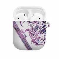 Mawhero Paua shell Kowhaiwhai Taniko Personalised AirPods Case Turtle Tattoo Maori Tribal Style