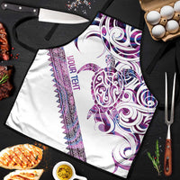 Mawhero Paua shell Kowhaiwhai Taniko Personalised Apron Turtle Tattoo Maori Tribal Style LT9 Pink - Polynesian Pride