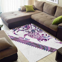 Mawhero Paua shell Kowhaiwhai Taniko Personalised Area Rug Turtle Tattoo Maori Tribal Style LT9 - Polynesian Pride