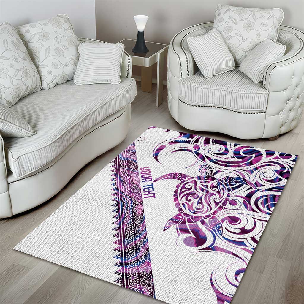 Mawhero Paua shell Kowhaiwhai Taniko Personalised Area Rug Turtle Tattoo Maori Tribal Style LT9 - Polynesian Pride