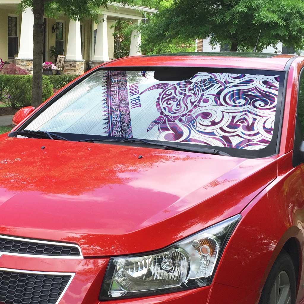 Mawhero Paua shell Kowhaiwhai Taniko Personalised Auto Sun Shade Turtle Tattoo Maori Tribal Style LT9 - Polynesian Pride