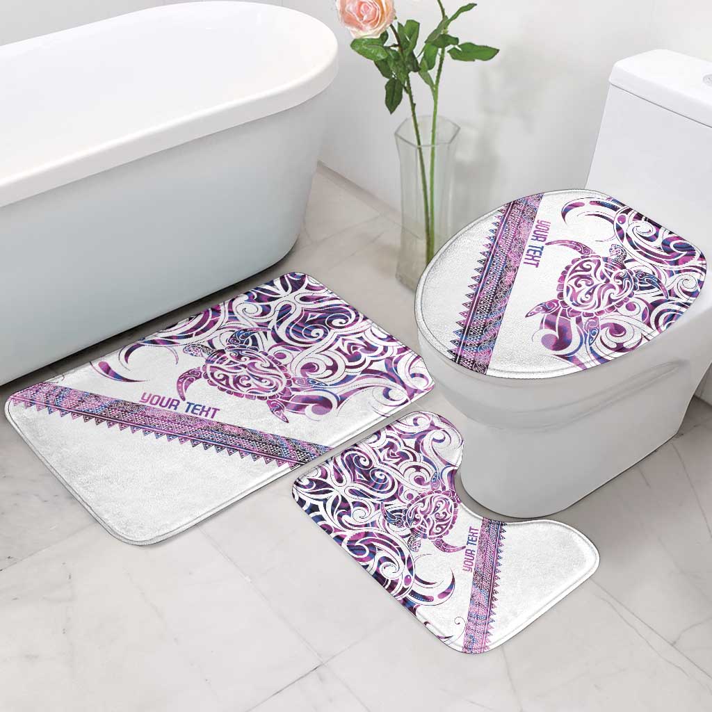 Mawhero Paua shell Kowhaiwhai Taniko Personalised Bathroom Set Turtle Tattoo Maori Tribal Style LT9 - Polynesian Pride