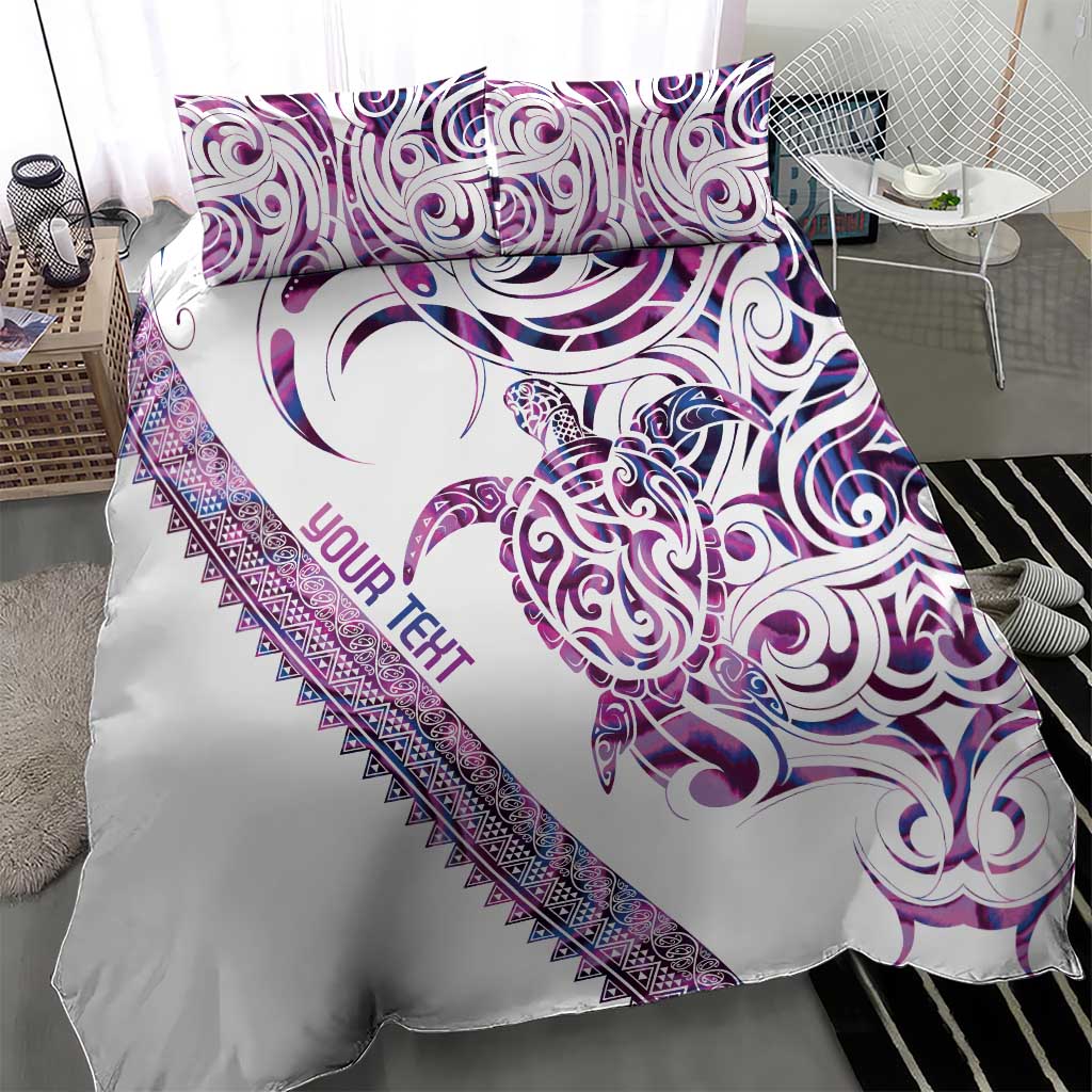 Mawhero Paua shell Kowhaiwhai Taniko Personalised Bedding Set Turtle Tattoo Maori Tribal Style LT9 - Polynesian Pride