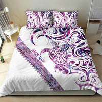 Mawhero Paua shell Kowhaiwhai Taniko Personalised Bedding Set Turtle Tattoo Maori Tribal Style LT9 - Polynesian Pride