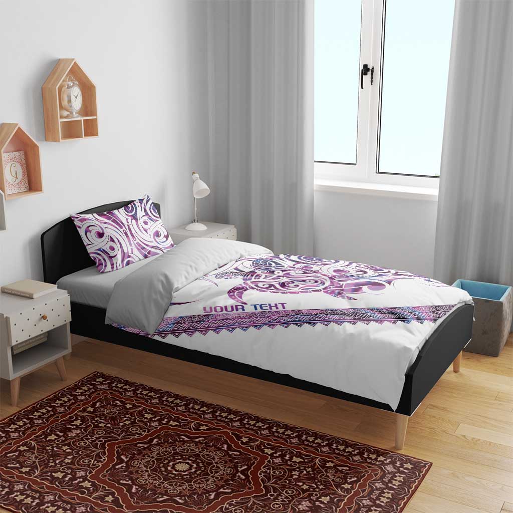 Mawhero Paua shell Kowhaiwhai Taniko Personalised Bedding Set Turtle Tattoo Maori Tribal Style LT9 - Polynesian Pride