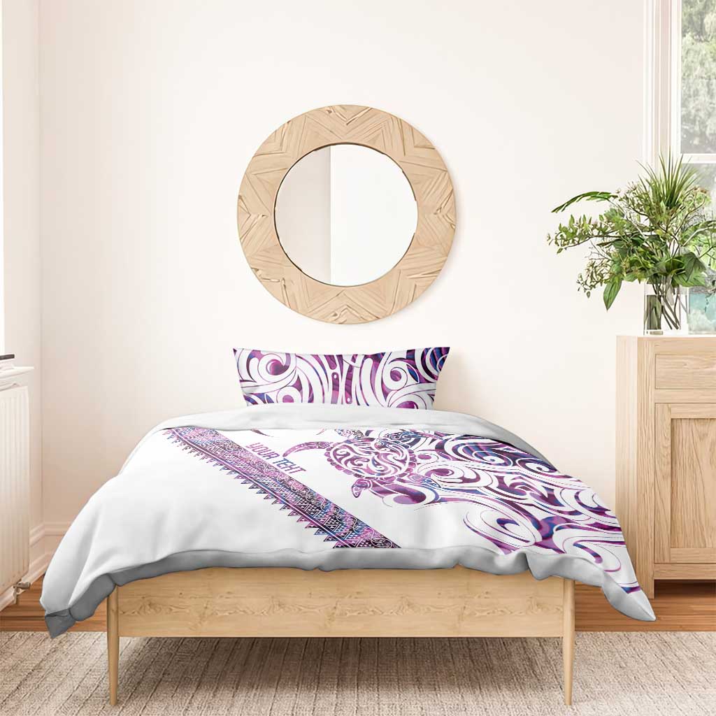 Mawhero Paua shell Kowhaiwhai Taniko Personalised Bedding Set Turtle Tattoo Maori Tribal Style LT9 - Polynesian Pride