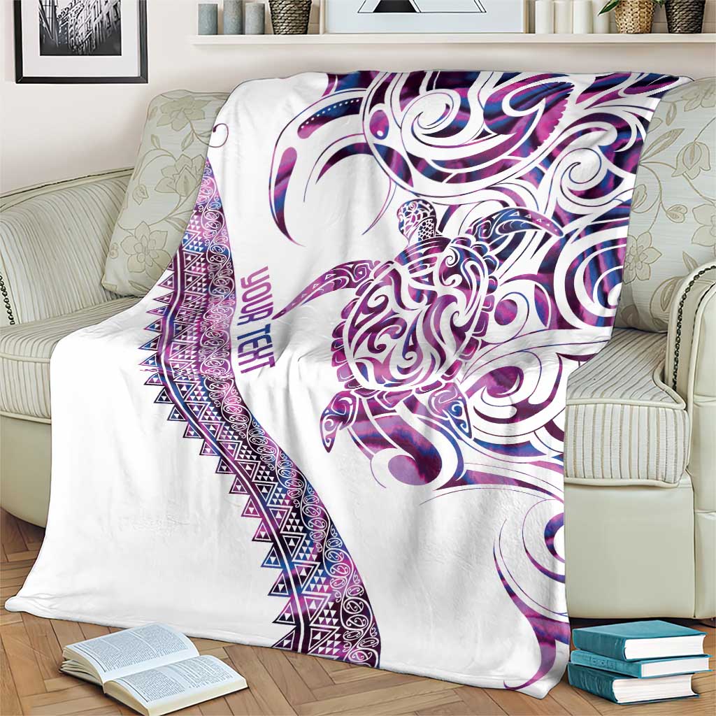 Mawhero Paua shell Kowhaiwhai Taniko Personalised Blanket Turtle Tattoo Maori Tribal Style LT9 - Polynesian Pride