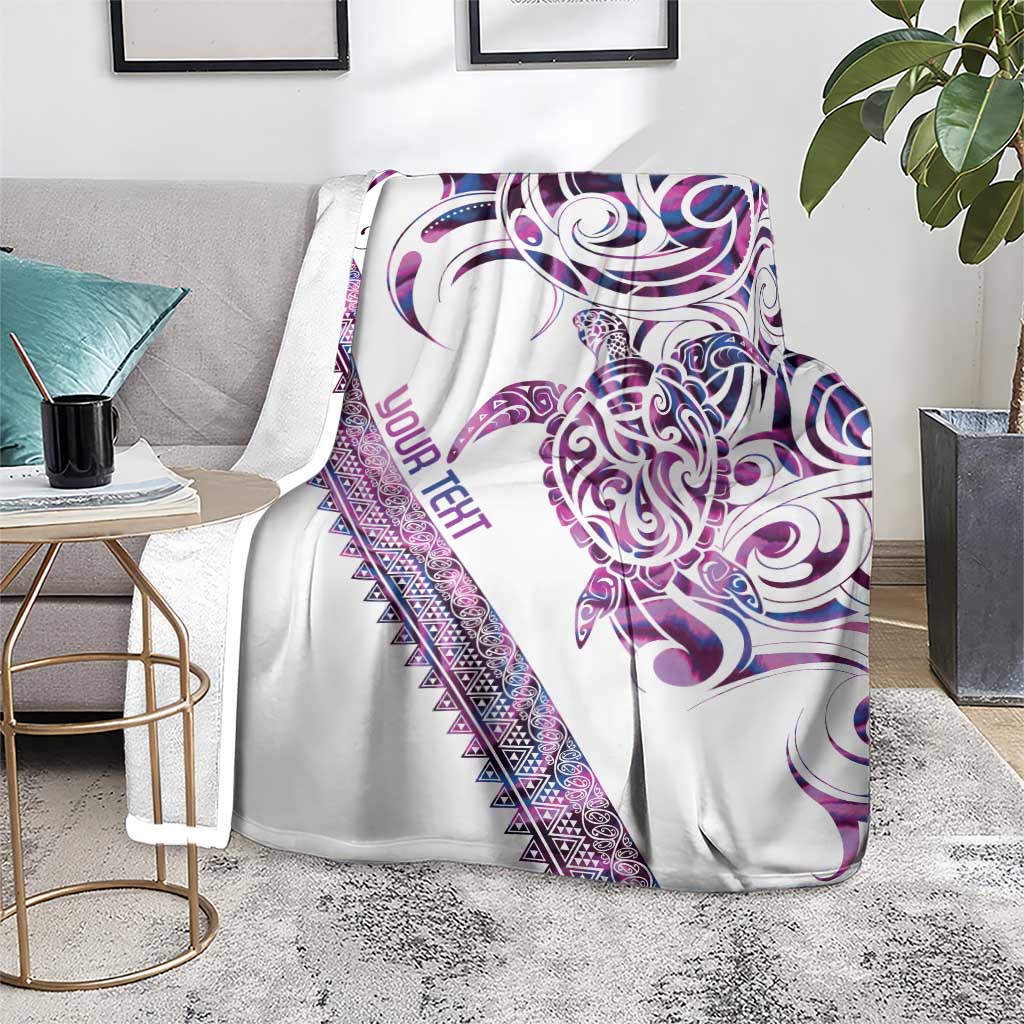 Mawhero Paua shell Kowhaiwhai Taniko Personalised Blanket Turtle Tattoo Maori Tribal Style LT9 - Polynesian Pride