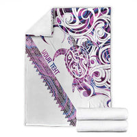Mawhero Paua shell Kowhaiwhai Taniko Personalised Blanket Turtle Tattoo Maori Tribal Style LT9 - Polynesian Pride