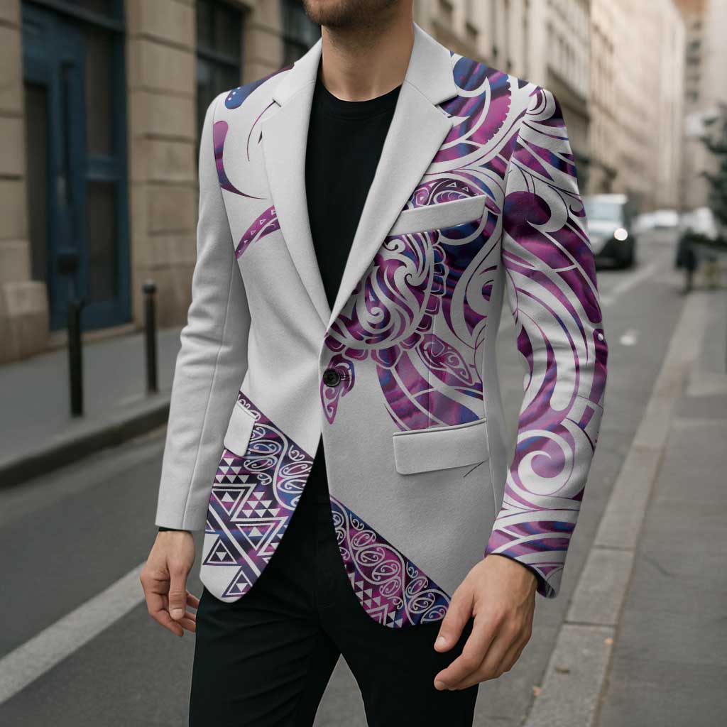 Mawhero Paua shell Kowhaiwhai Taniko Personalised Blazer Turtle Tattoo Maori Tribal Style LT9 - Polynesian Pride