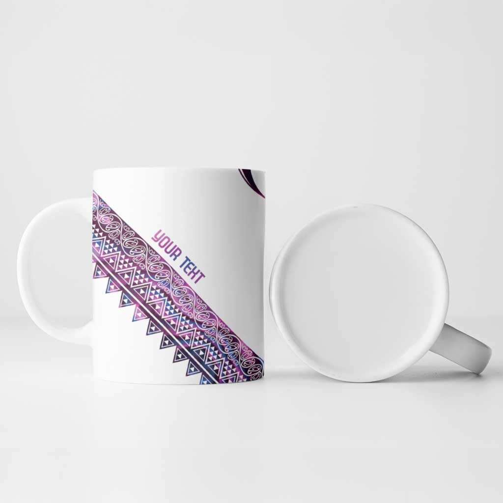 Mawhero Paua shell Kowhaiwhai Taniko Personalised Ceramic Mug Turtle Tattoo Maori Tribal Style LT9 - Polynesian Pride
