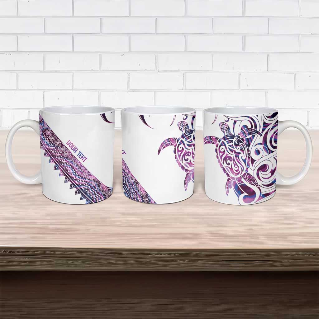 Mawhero Paua shell Kowhaiwhai Taniko Personalised Ceramic Mug Turtle Tattoo Maori Tribal Style LT9 - Polynesian Pride