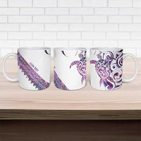 Mawhero Paua shell Kowhaiwhai Taniko Personalised Ceramic Mug Turtle Tattoo Maori Tribal Style LT9 - Polynesian Pride