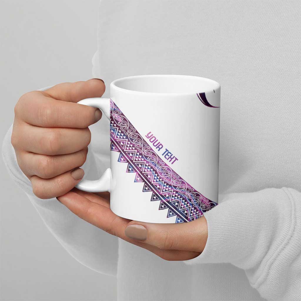 Mawhero Paua shell Kowhaiwhai Taniko Personalised Ceramic Mug Turtle Tattoo Maori Tribal Style LT9 - Polynesian Pride