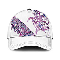 Mawhero Paua shell Kowhaiwhai Taniko Classic Cap Turtle Tattoo Maori Tribal Style LT9 Universal Fit Pink - Polynesian Pride