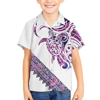 Mawhero Paua shell Kowhaiwhai Taniko Personalised Family Matching Short Sleeve Bodycon Dress and Hawaiian Shirt Turtle Tattoo Maori Tribal Style