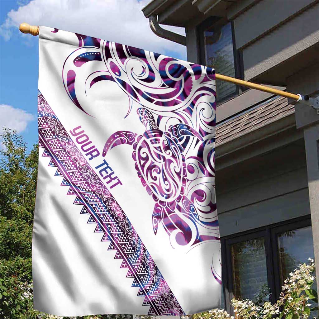 Mawhero Paua shell Kowhaiwhai Taniko Personalised Garden Flag Turtle Tattoo Maori Tribal Style LT9 - Polynesian Pride