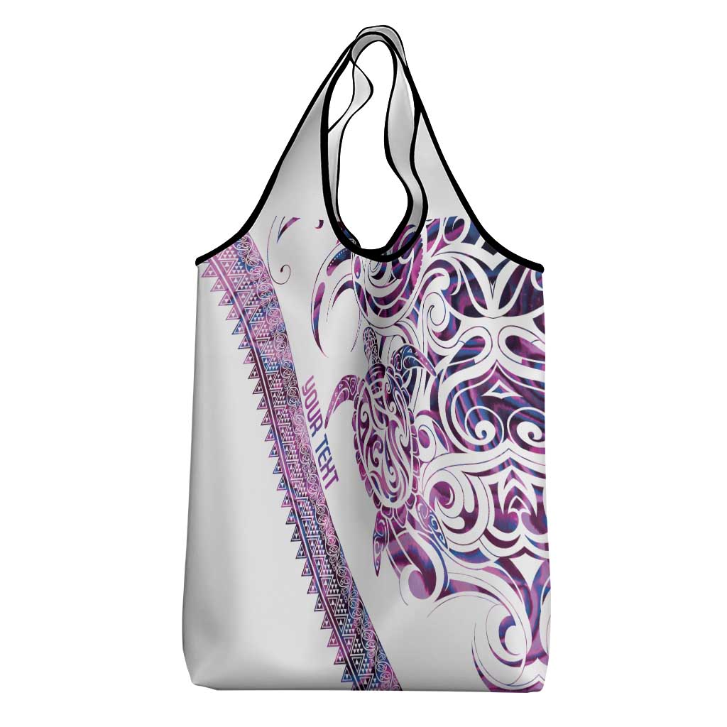 Mawhero Paua shell Kowhaiwhai Taniko Personalised Grocery Bag Turtle Tattoo Maori Tribal Style