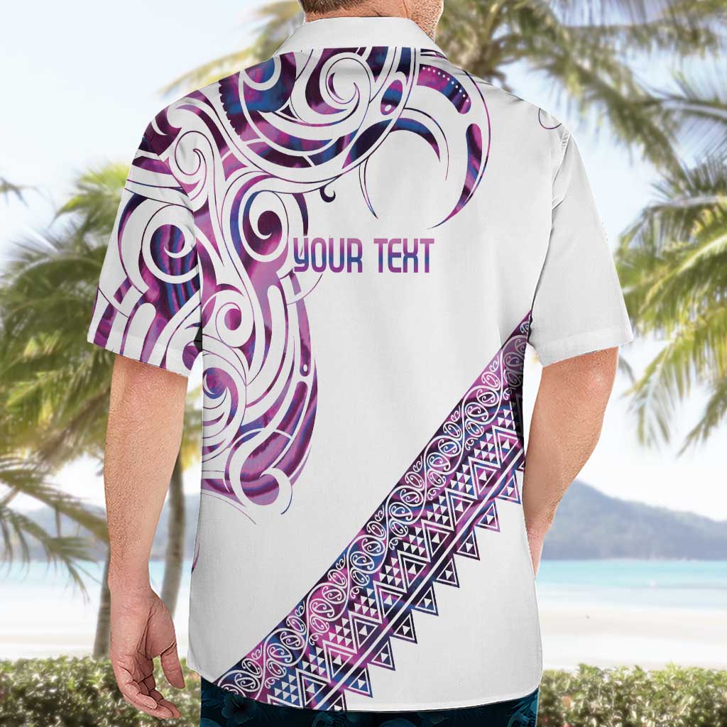 Mawhero Paua shell Kowhaiwhai Taniko Personalised Hawaiian Shirt Turtle Tattoo Maori Tribal Style