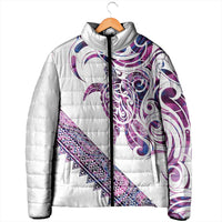 Mawhero Paua shell Kowhaiwhai Taniko Personalised Padded Jacket Turtle Tattoo Maori Tribal Style LT9 - Polynesian Pride