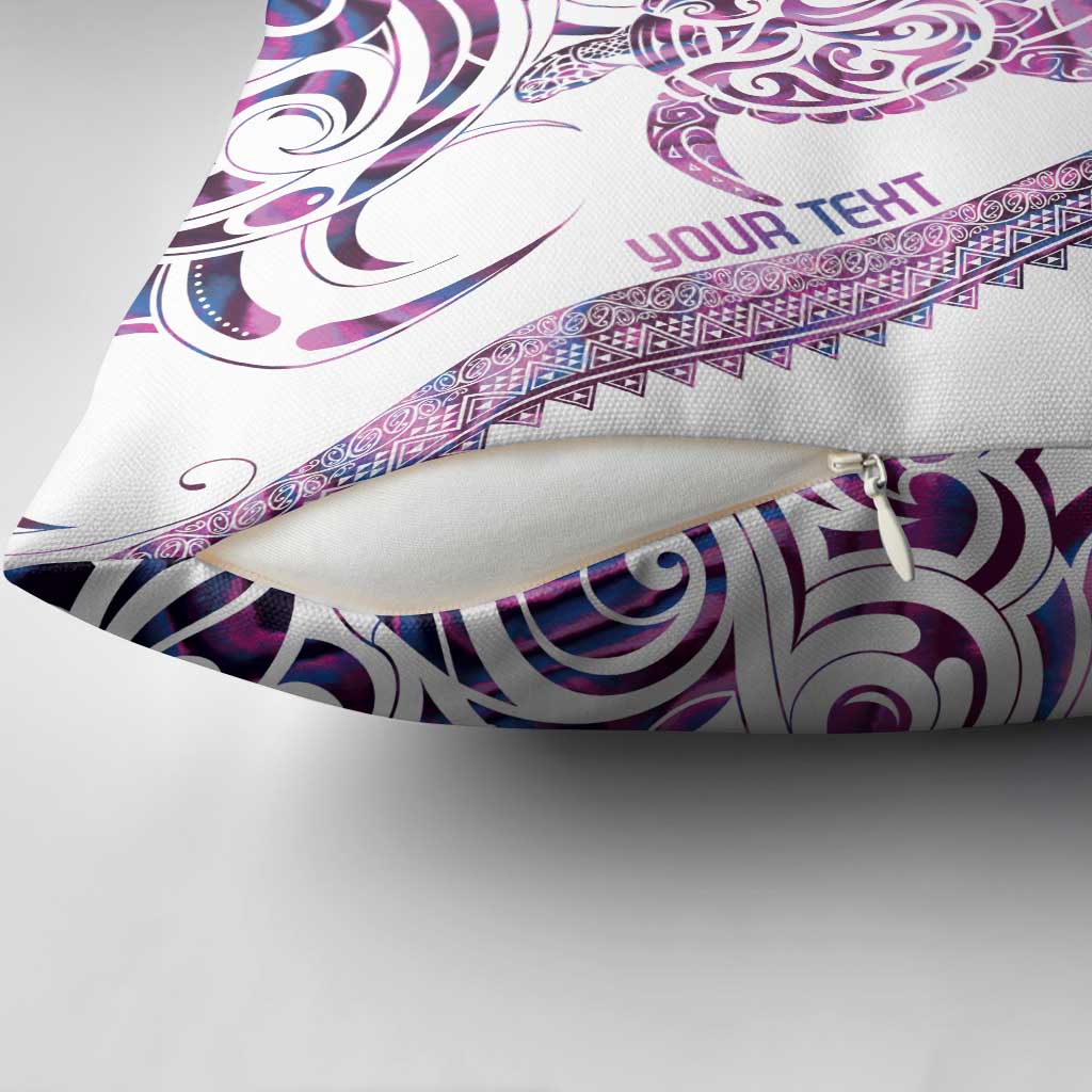 Mawhero Paua shell Kowhaiwhai Taniko Personalised Pillow Cover Turtle Tattoo Maori Tribal Style LT9 - Polynesian Pride