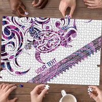 Mawhero Paua shell Kowhaiwhai Taniko Personalised Puzzle Turtle Tattoo Maori Tribal Style