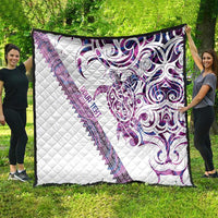 Mawhero Paua shell Kowhaiwhai Taniko Personalised Quilt Turtle Tattoo Maori Tribal Style LT9 - Polynesian Pride