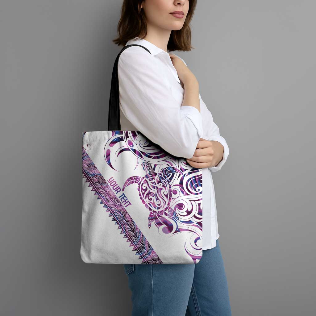 Mawhero Paua shell Kowhaiwhai Taniko Personalised Tote Bag Turtle Tattoo Maori Tribal Style LT9 - Polynesian Pride