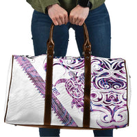 Mawhero Paua shell Kowhaiwhai Taniko Personalised Travel Bag Turtle Tattoo Maori Tribal Style