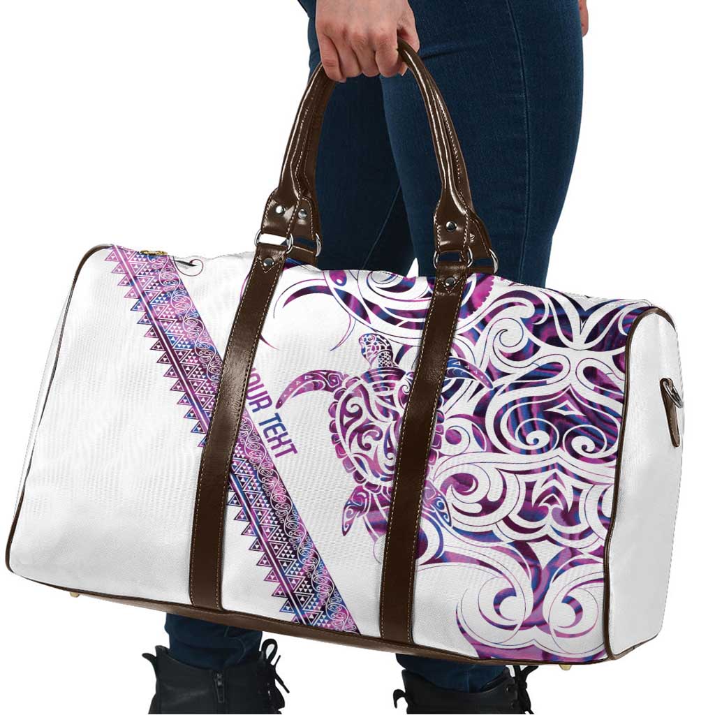 Mawhero Paua shell Kowhaiwhai Taniko Personalised Travel Bag Turtle Tattoo Maori Tribal Style