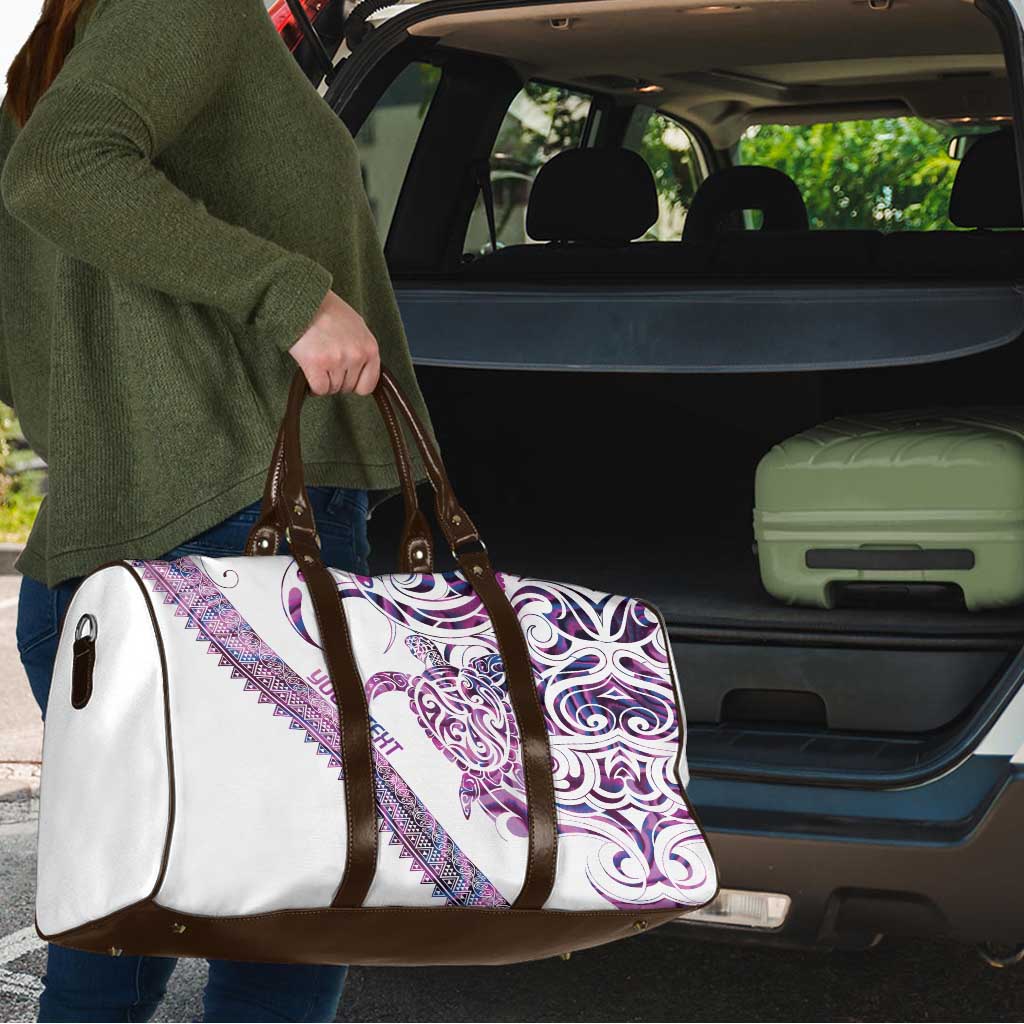 Mawhero Paua shell Kowhaiwhai Taniko Personalised Travel Bag Turtle Tattoo Maori Tribal Style