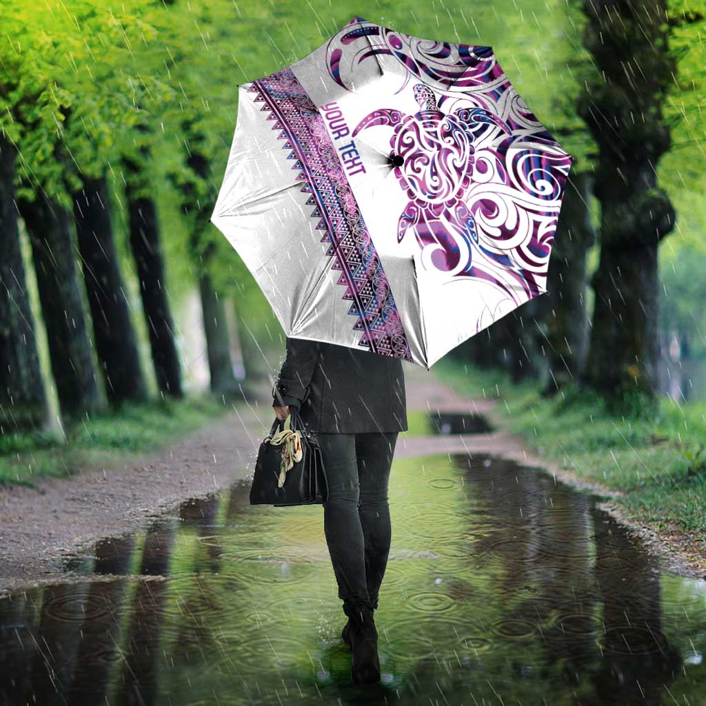 Mawhero Paua shell Kowhaiwhai Taniko Personalised Umbrella Turtle Tattoo Maori Tribal Style