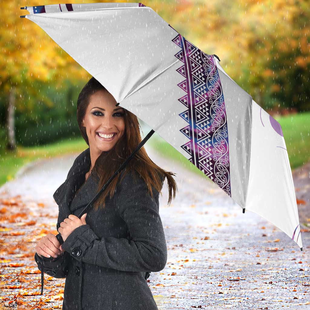 Mawhero Paua shell Kowhaiwhai Taniko Personalised Umbrella Turtle Tattoo Maori Tribal Style