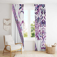 Mawhero Paua shell Kowhaiwhai Taniko Personalised Window Curtain Turtle Tattoo Maori Tribal Style LT9 - Polynesian Pride