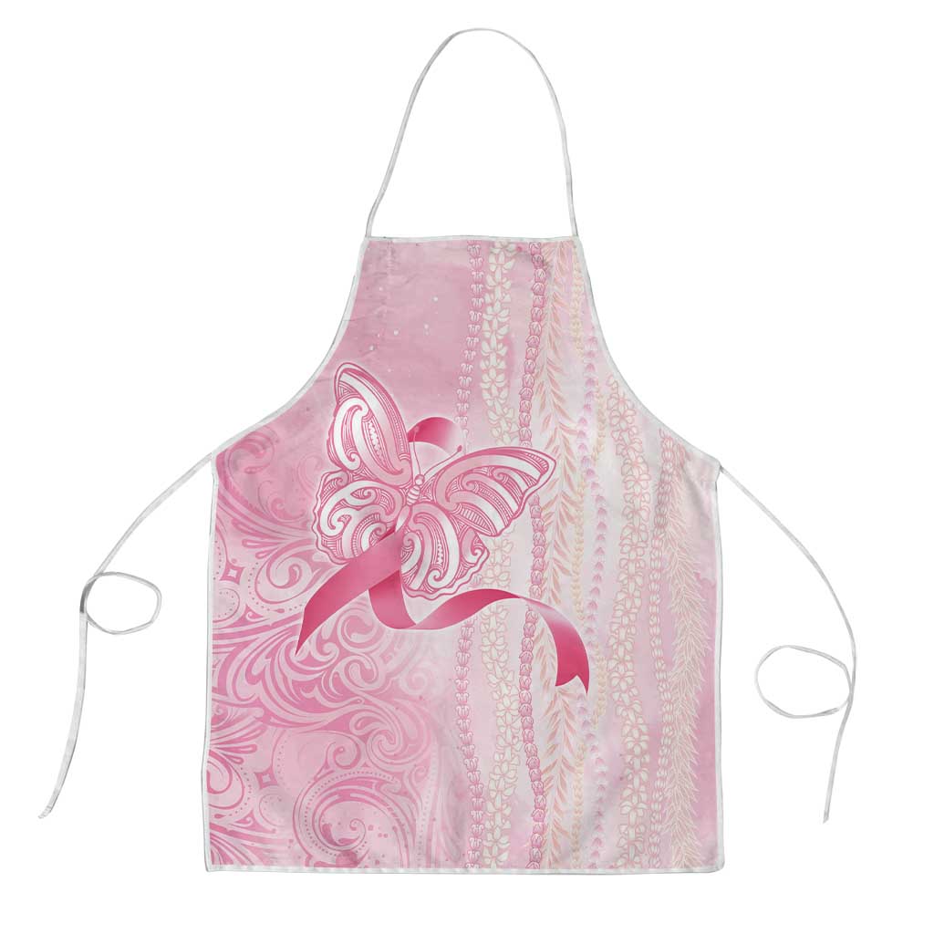 Breast Cancer Awareness Apron Maile Pikake Lokelani Crown Flower Lei Inspired