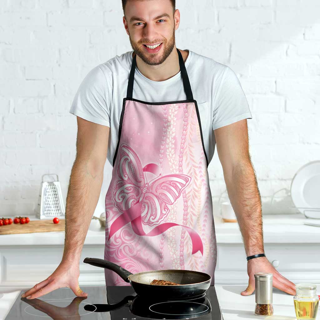 Breast Cancer Awareness Apron Maile Pikake Lokelani Crown Flower Lei Inspired