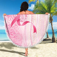 Breast Cancer Awareness Beach Blanket Maile Pikake Lokelani Crown Flower Lei Inspired LT9 - Polynesian Pride