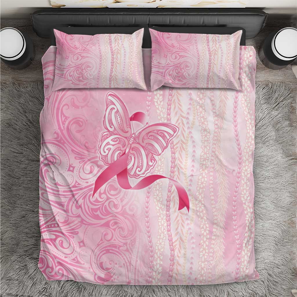 Breast Cancer Awareness Bedding Set Maile Pikake Lokelani Crown Flower Lei Inspired LT9 Pink - Polynesian Pride