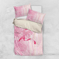Breast Cancer Awareness Bedding Set Maile Pikake Lokelani Crown Flower Lei Inspired LT9 US Twin 172cm x 218cm Pink - Polynesian Pride